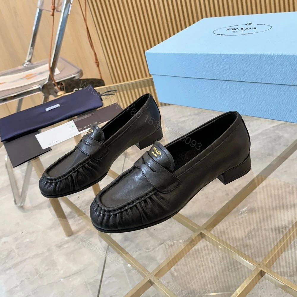 View 5 of Prada Leather Loafers Black 1D175O 007 F0002 F 020