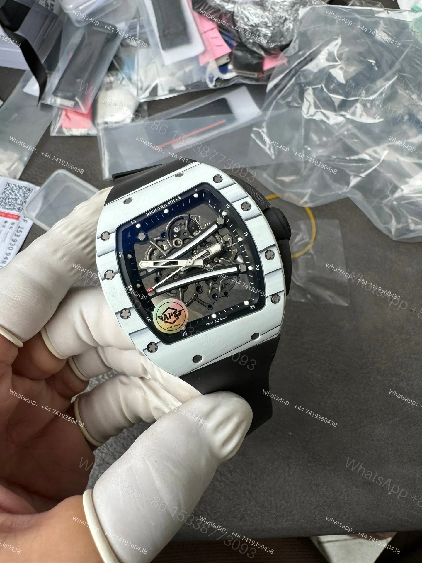 View 4 of Super Clone Richard Mille RM 67-02 Carbon TPT Skeleton Tourbillon 1:1 Replica Watch
