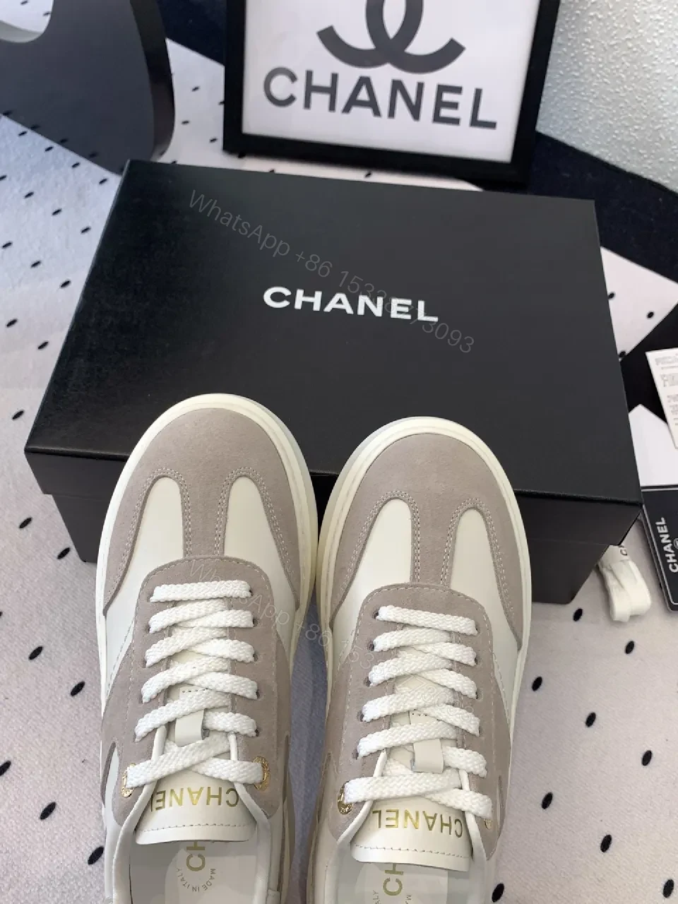 View 4 of Taupe Suede Leather Low-Top Sneakers with Lux Comfort