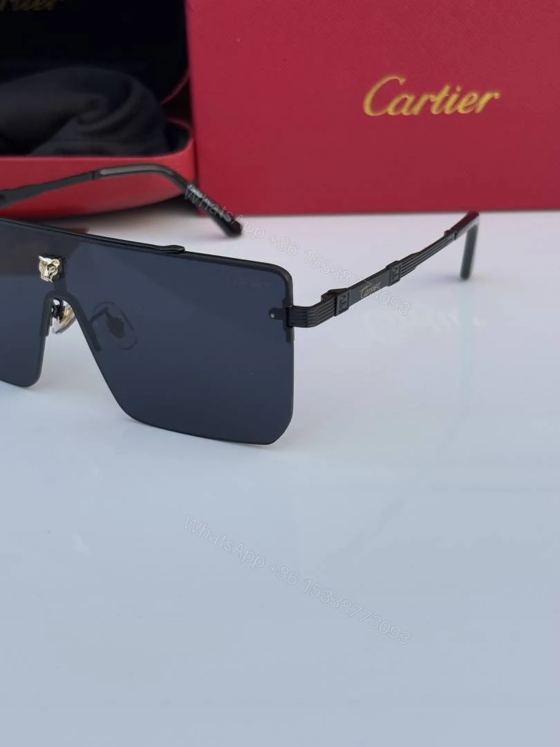 View 5 of First Copy Cartier 24034 Full Black Sunglasses