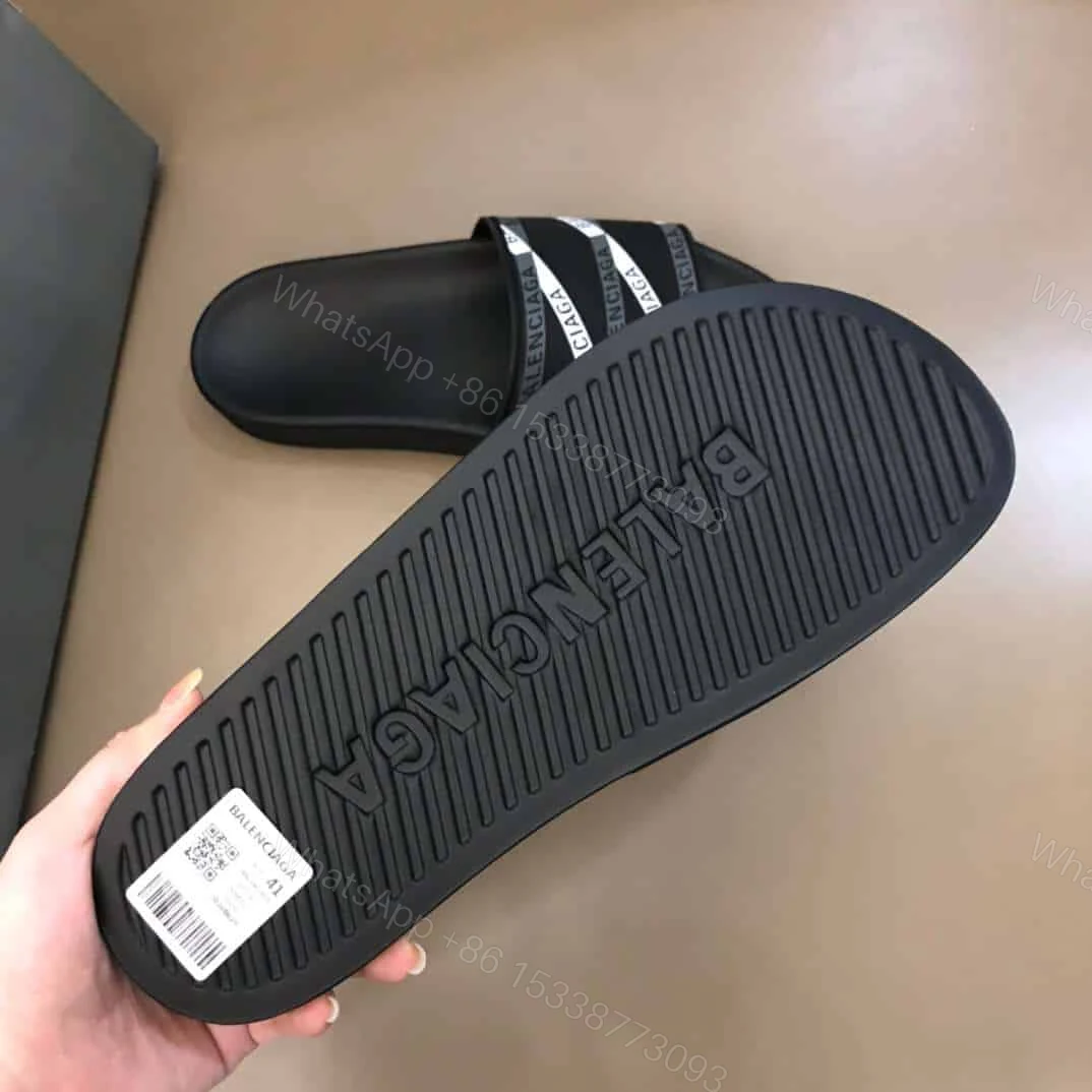 View 3 of BALENCIAGA RUBBER LOGO POOL SLIDE SANDALS – BBS9