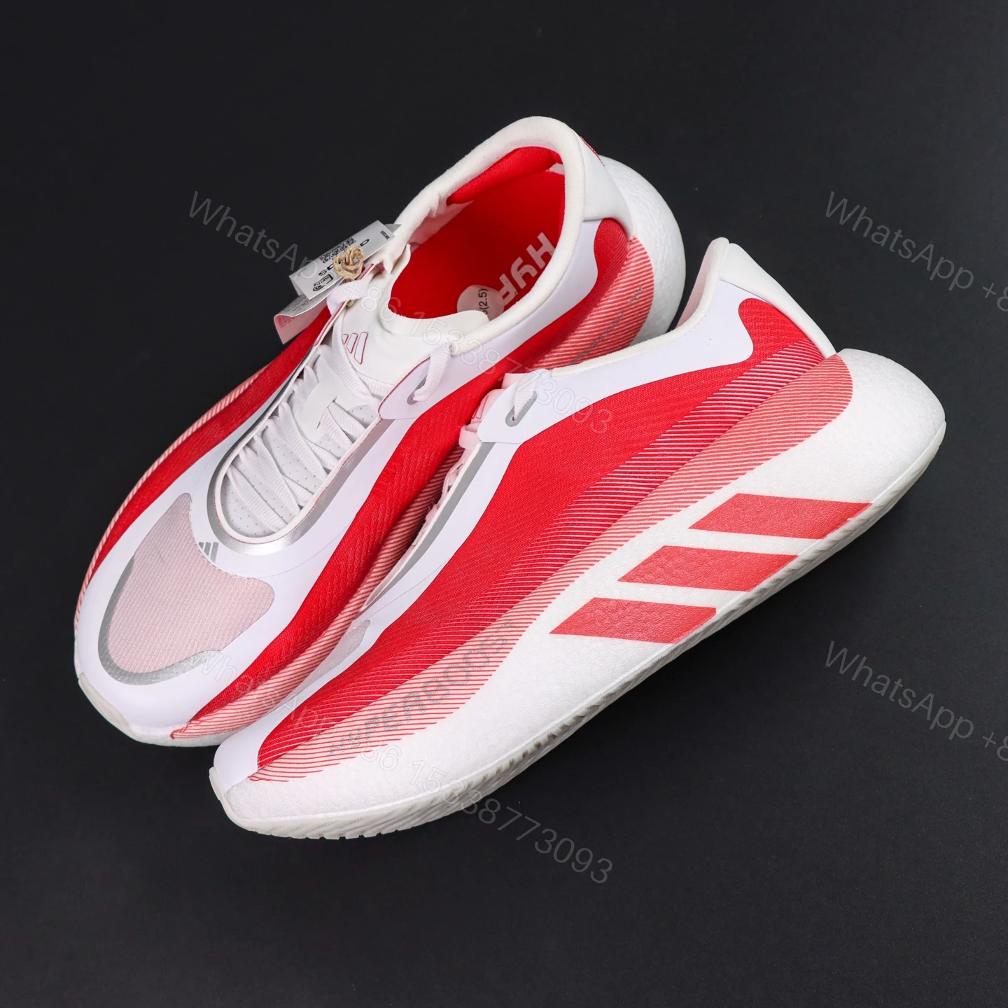 View 9 of Adidas Hyperboost Edge White Red
