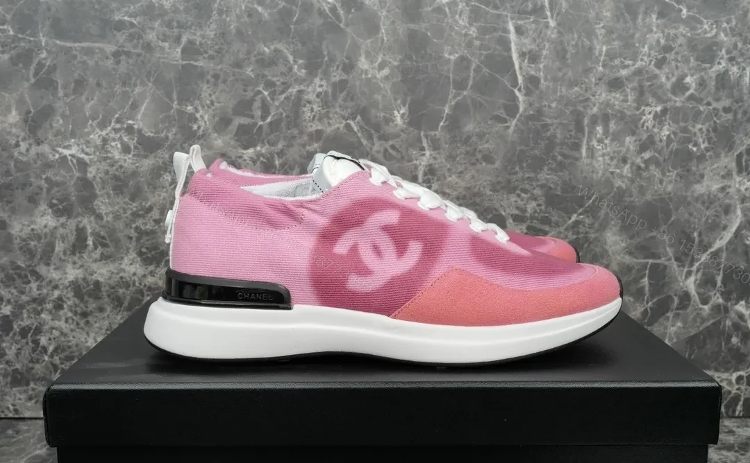 Pink Gradient Knit Sneaker: Lux Comfort, Signature Accents — view 1