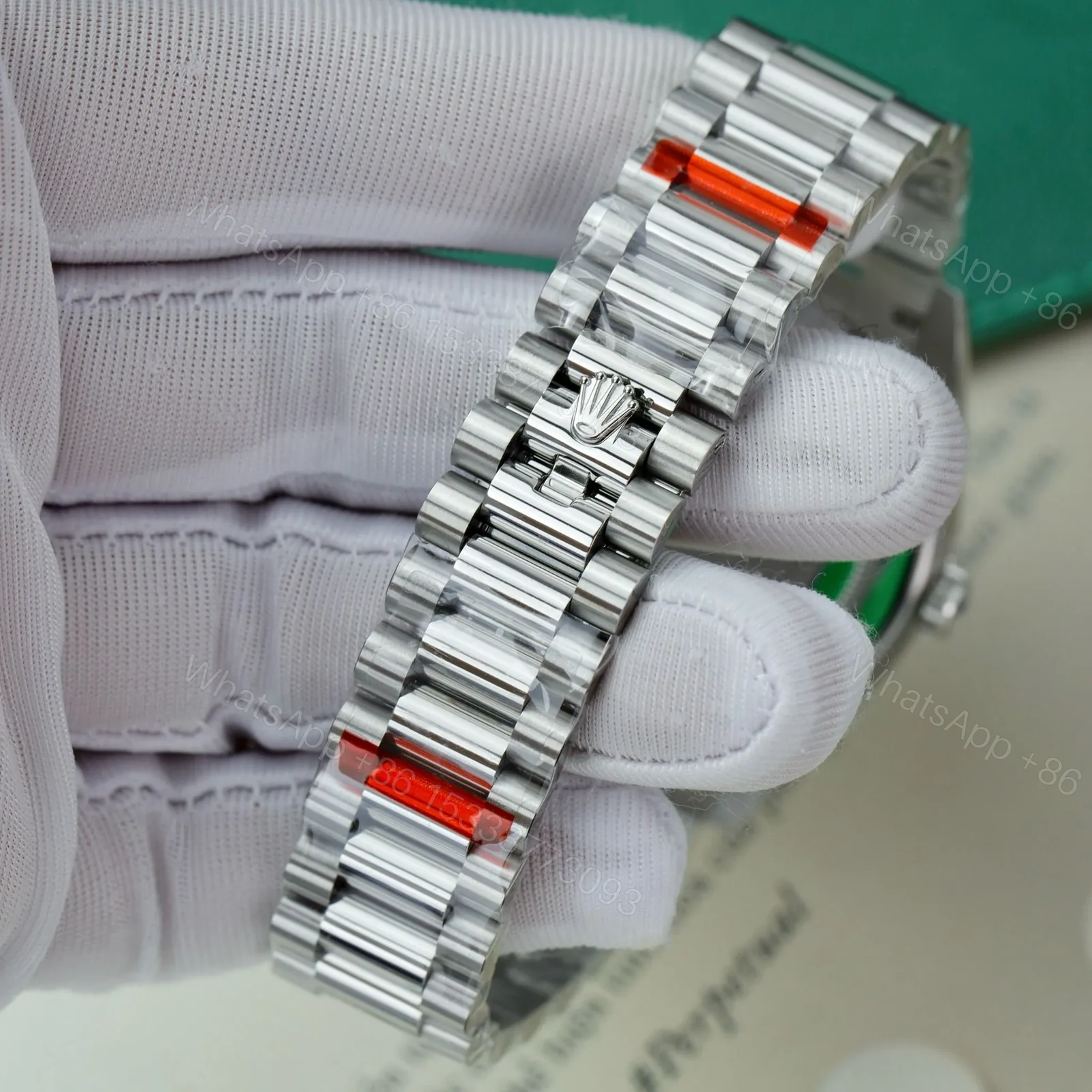 View 5 of Superclone Rolex Day-Date Bright Black Diamond Dial 228396tbr-0012 40 mm