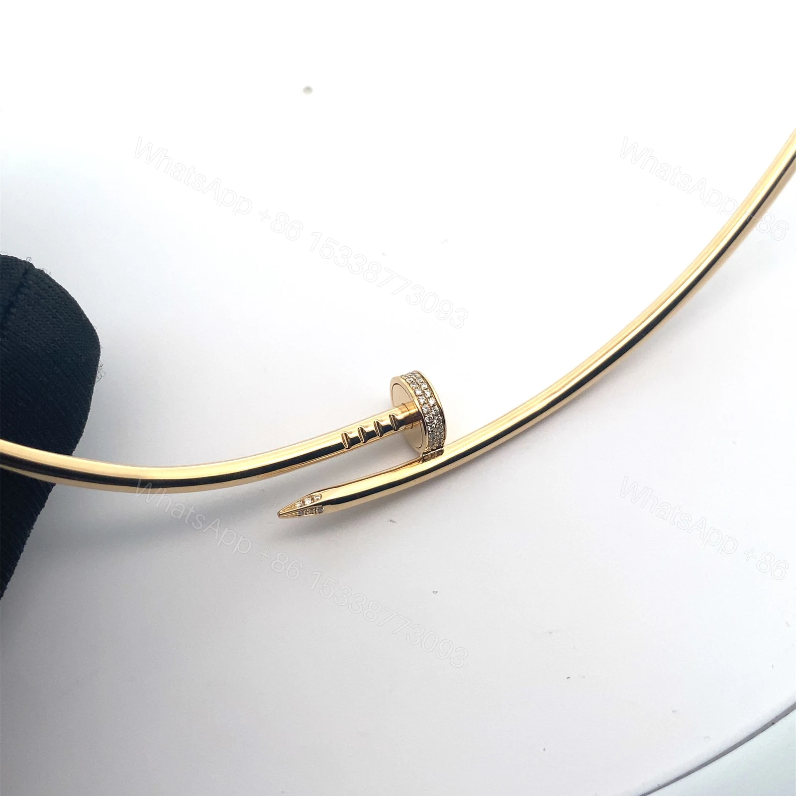 View 6 of Cartier 18K Gold Juste un Clou Diamond Necklace Small Model
