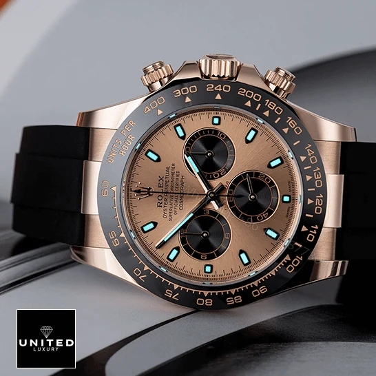 View 5 of Rolex Daytona Cosmograph 116515LN Rose Gold Dial Replica