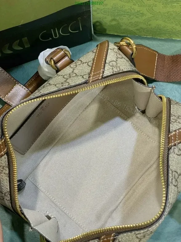 View 8 of Gucci Knockoff Small Duffle Interlocking G Bag RB67278 – AAAA Craftsmanship