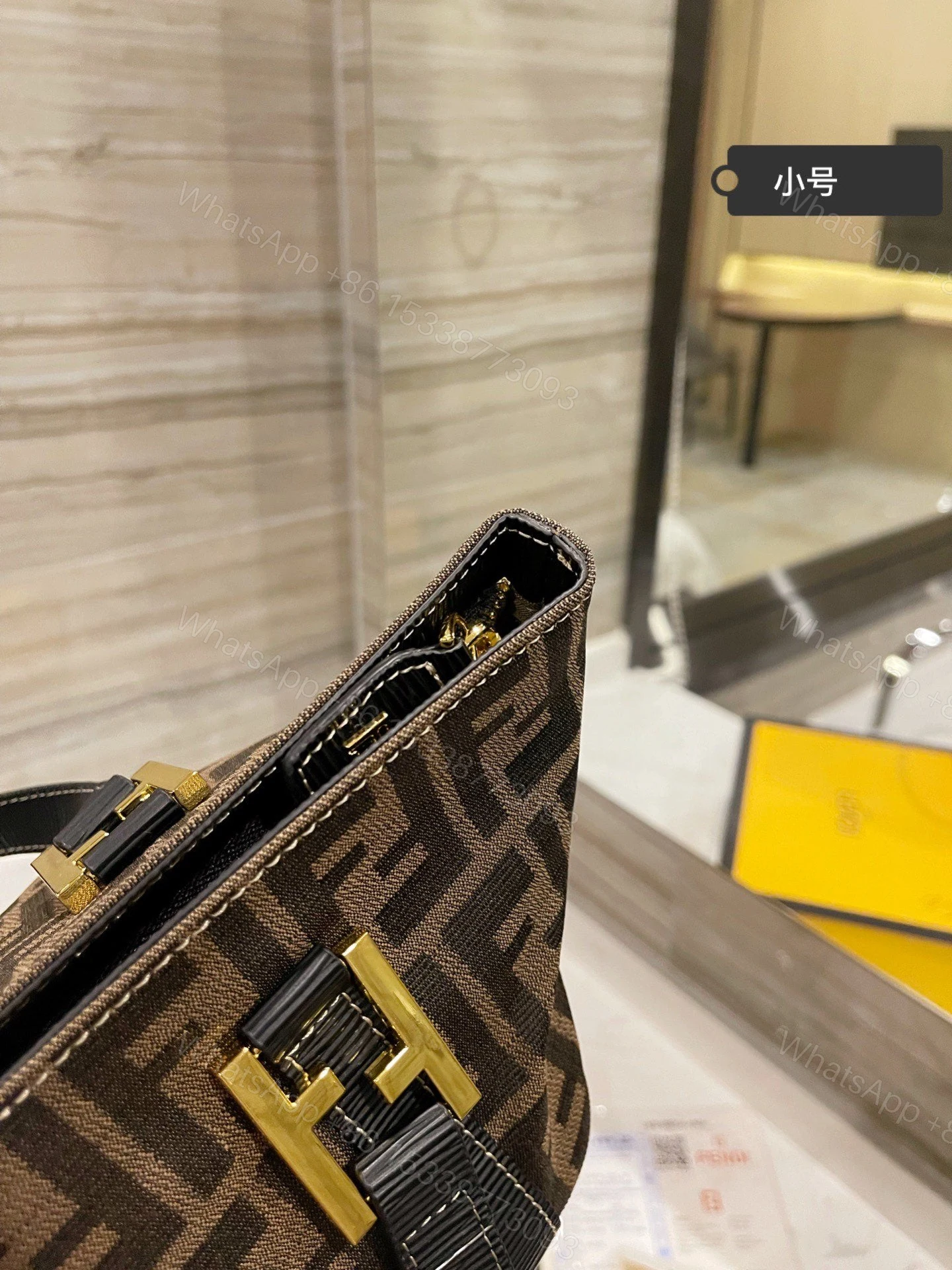 View 7 of FENDI Zucca Canvas Hand Bag