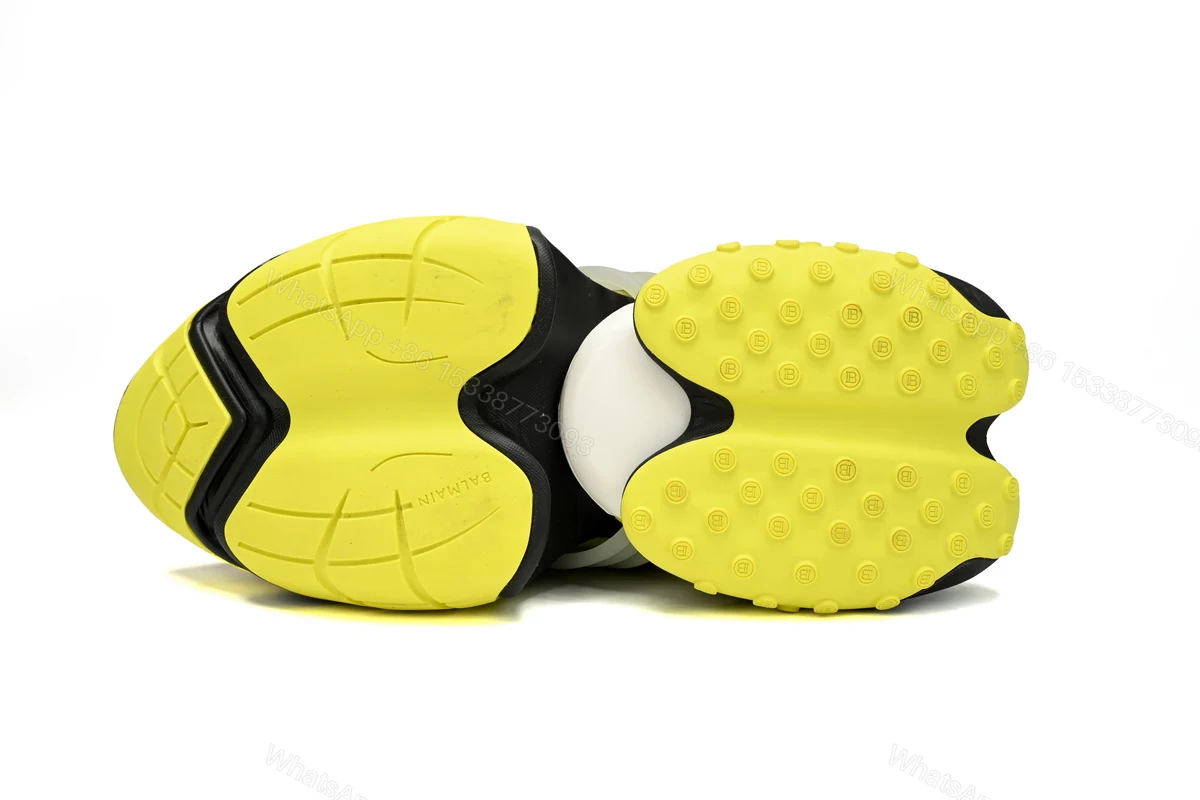 View 4 of BALMAIN Multikolor Buty sportowe Black And Yellow YM1VJ309