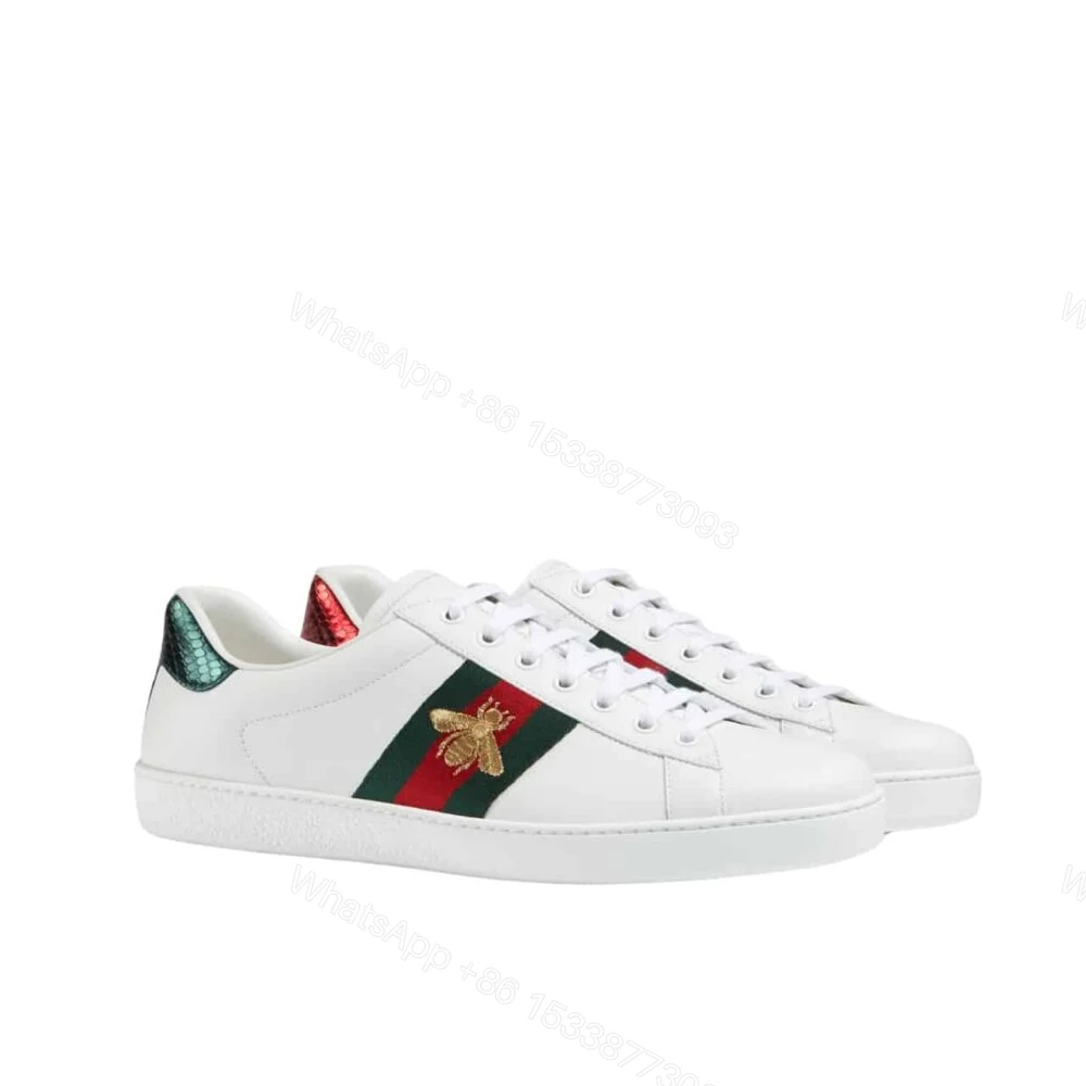 Gucci Ace Embroidered Sneaker Bee White 429446 02JP0 9064 — view 1