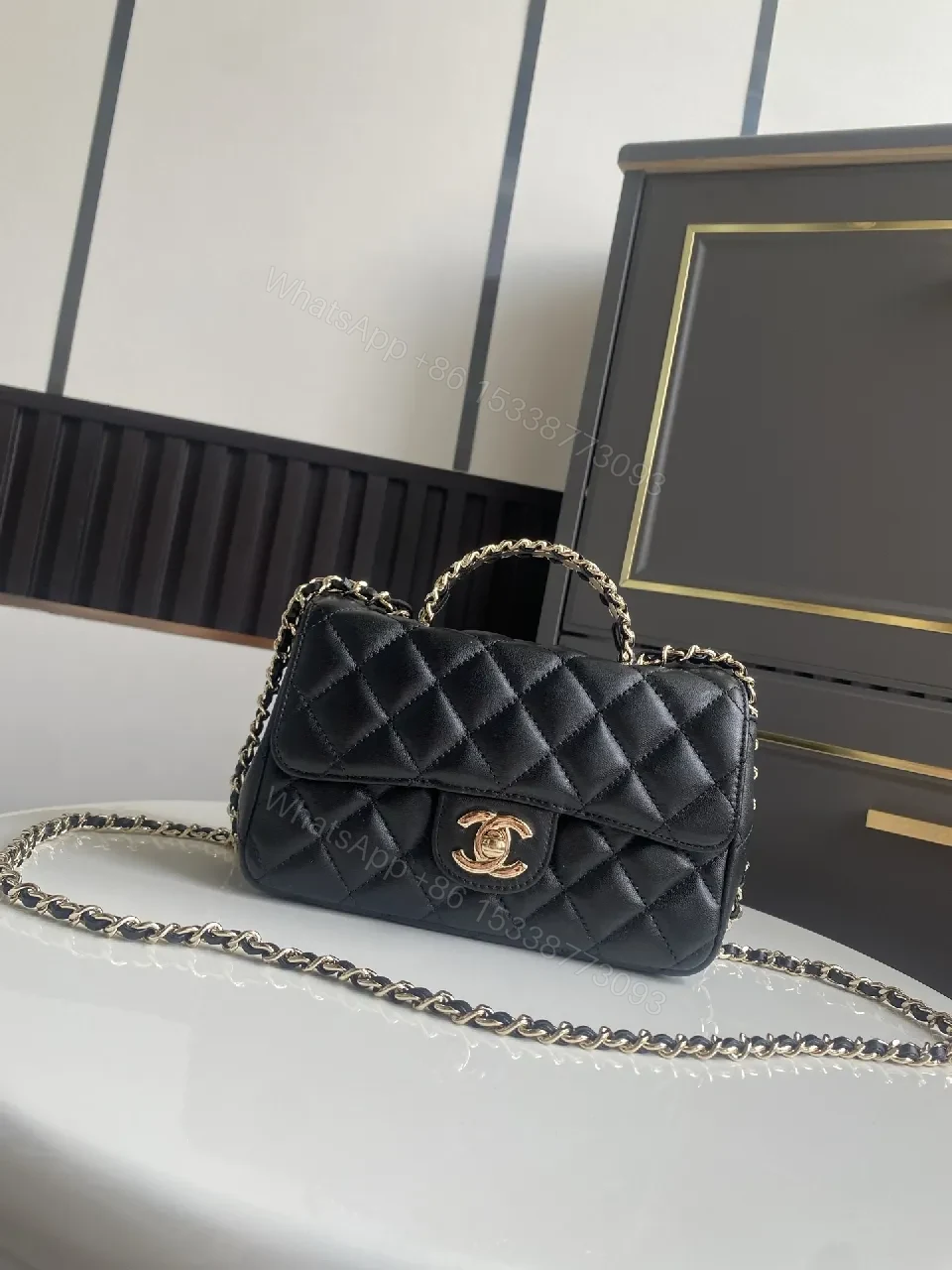 View 9 of Quilted Lambskin Bag: Classic Luxury, Compact Crossbody