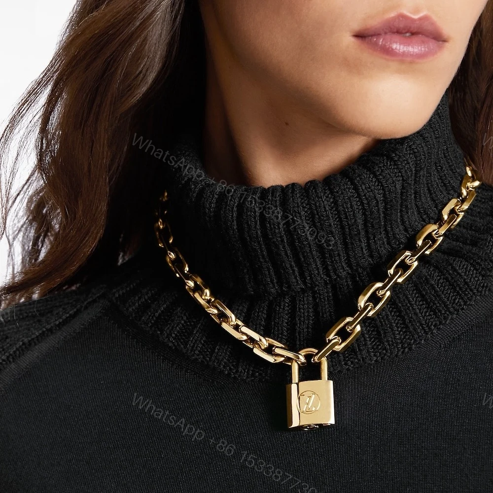 View 5 of Louis Vuitton LV Edge Necklace Cadenas MP2993