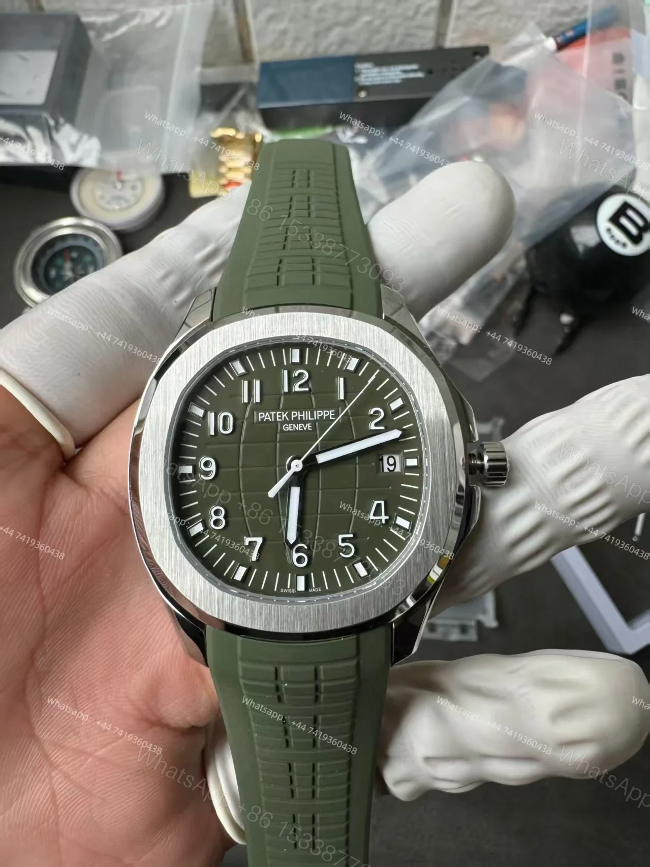 View 4 of Patek Philippe Super Clone Aquanaut 5168G-010 Khaki Green 42.2MM