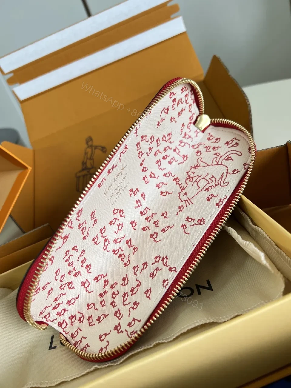 View 2 of Bold Monogram Wallet: Luxe Monogram, Slim Zip Cardholder