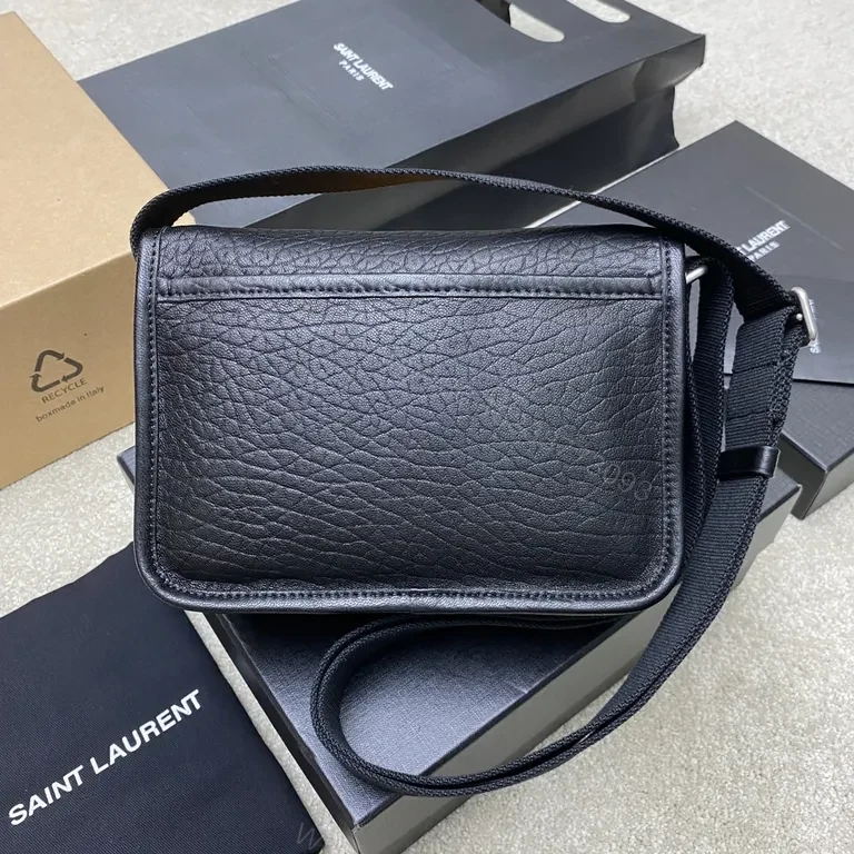 View 6 of Chic Saint Laurent Compact Leather Crossbody Bag