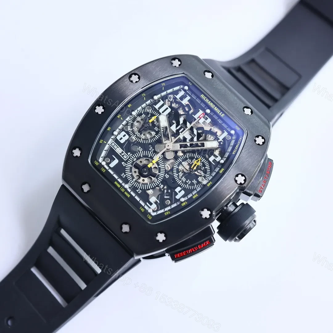 View 9 of BBR Factory Richard Mille Black RM011-FM Chronograph Watch