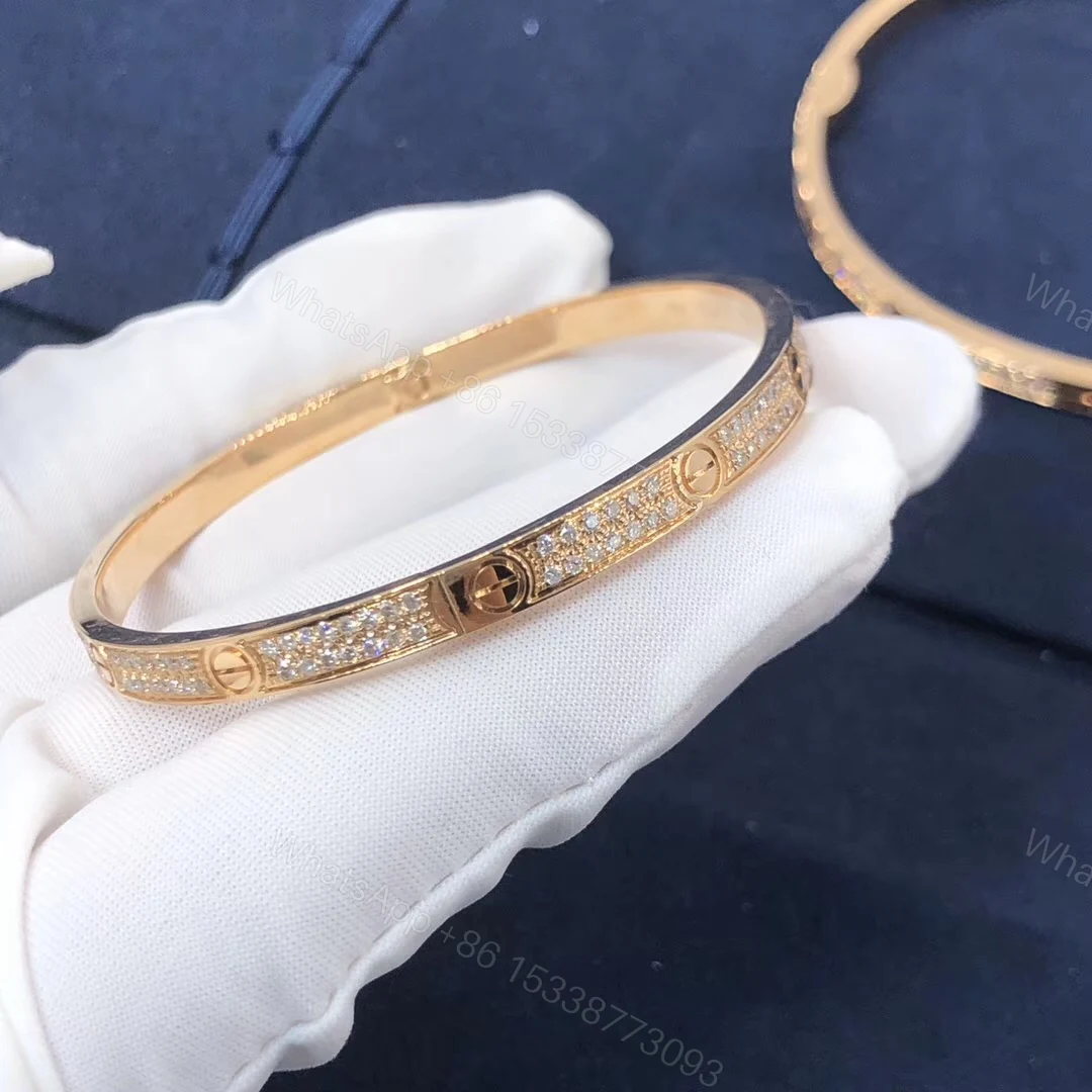 View 3 of Cartier Love Bracelet, small model, paved diamonds