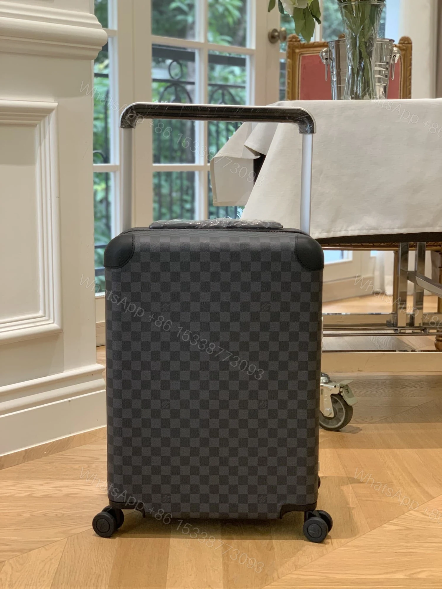 View 4 of Louis Vuitton Horizon 55 Suitcase Damier Graphite Canvas Black 55Cm N23209
