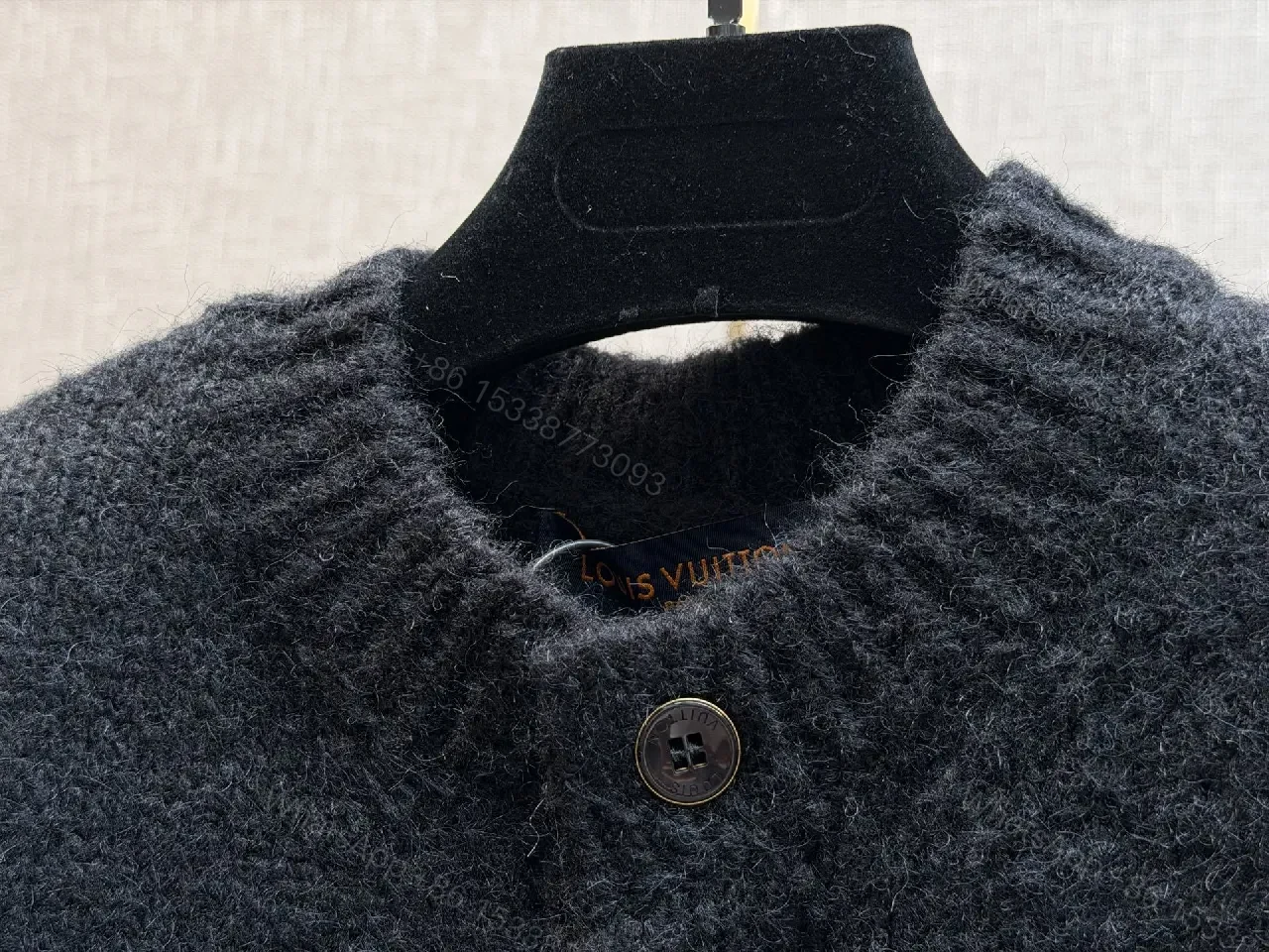 View 2 of Cozy Luxury Cardigan Jacket with Signature Logo