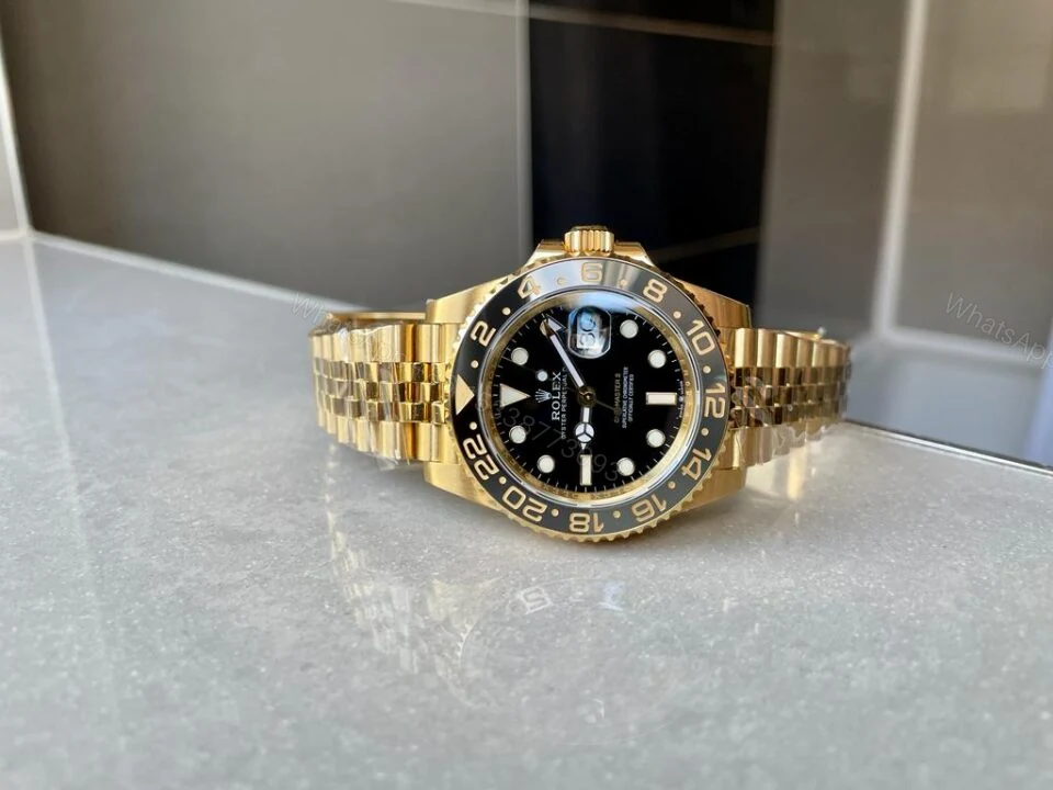 View 5 of EWF Factory 1:1 Rolex GMT-Master II 126718GRNR 904L YG Black Dial Dots VR3285