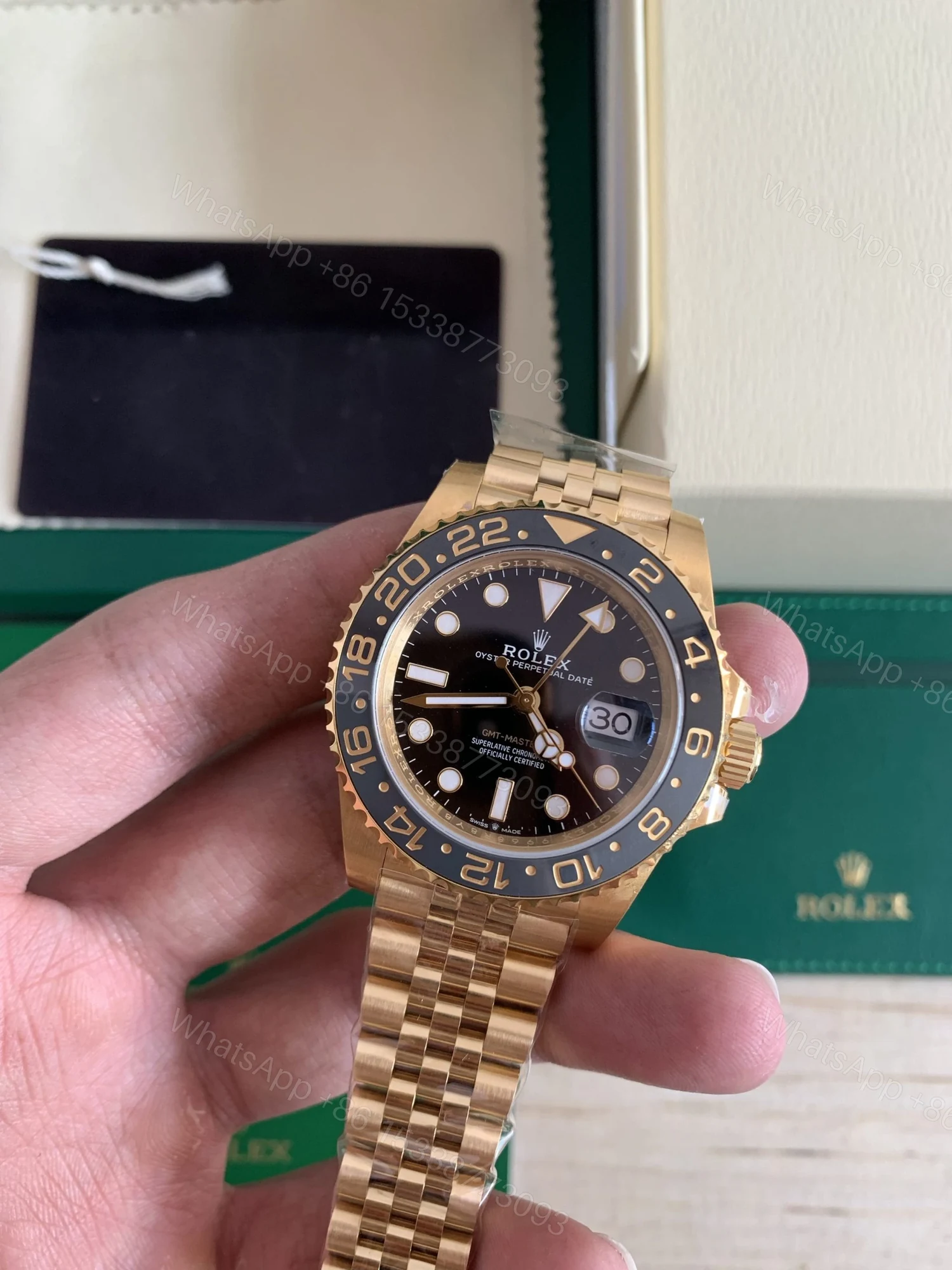 View 2 of Superclone Rolex GMT-Master II Black Dial 126718GRNR