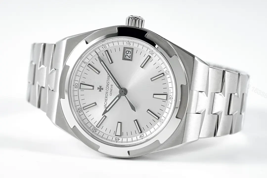 View 2 of Vacheron Constantin Overseas Silver Dial Black Rubber Strap Watch – 41mm Stainless Steel Case, Sapphire Crystal, 5100 Automatic Movement, 150m Water Resistance, Interchangeable Strap System