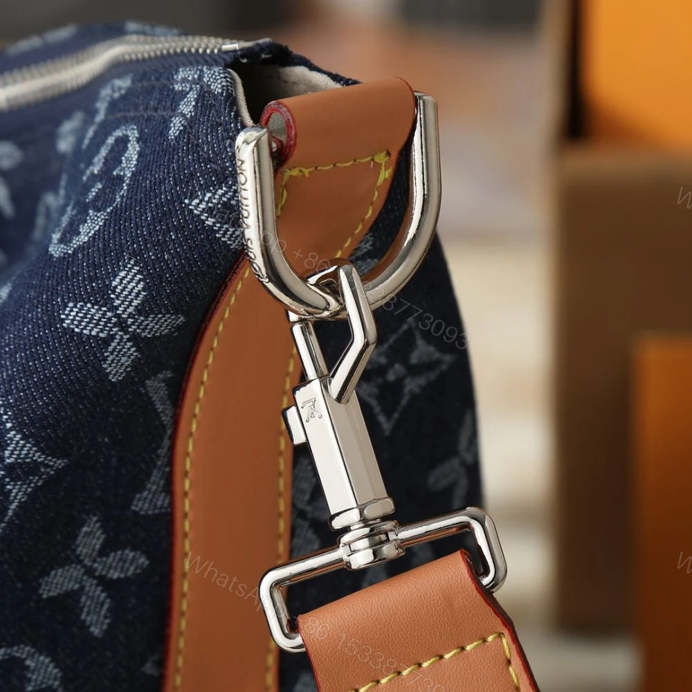 View 6 of Louis Vuitton Vagabond Hobo Denim Blue 48Cm M27555
