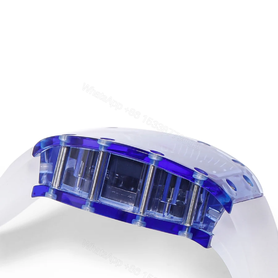 View 3 of Richard Mille 35-01 Blue White Rubber Bracelet Super Clone