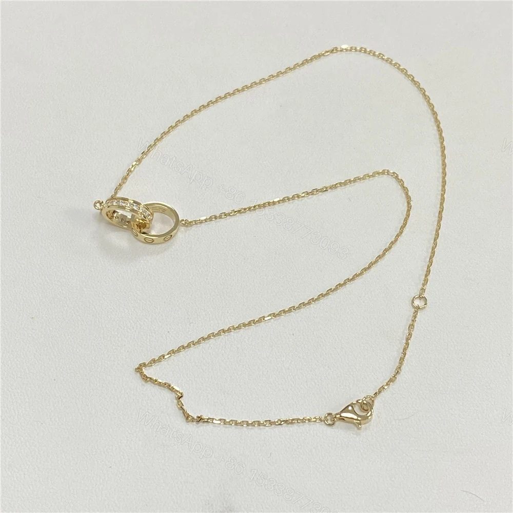 View 2 of Cartier Baby Love Necklace Pave Diamonds B7013800