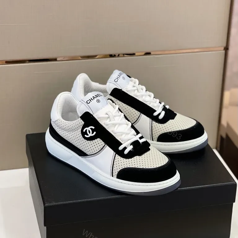 View 8 of Chanel-Inspired Knit Sneaker with Signature Hardware