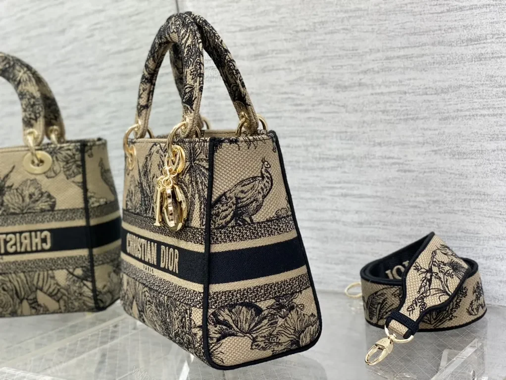 View 4 of Botanical Dior Tote â€” Statement Craft, Everyday Versatility