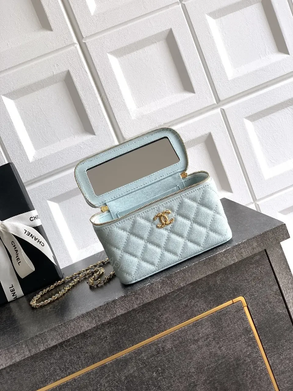 View 3 of Pastel Quilted Pearl Mini Bag: Luxe Everyday Carry