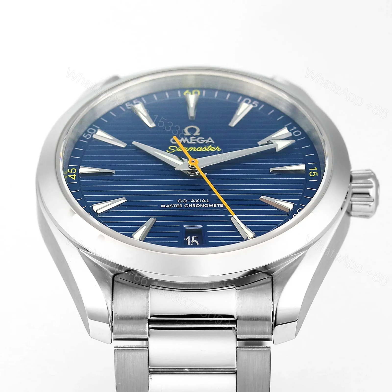 View 4 of Omega Seamaster Aqua Terra 150M Co-Axial Master Chronometer 41mm Blue Dial Stainless Steel Watch