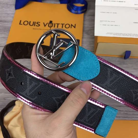 View 8 of LOUIS VUITTON LV CIRCLE 40MM BELT MONOGRAM ECLIPSE CANVAS – B143