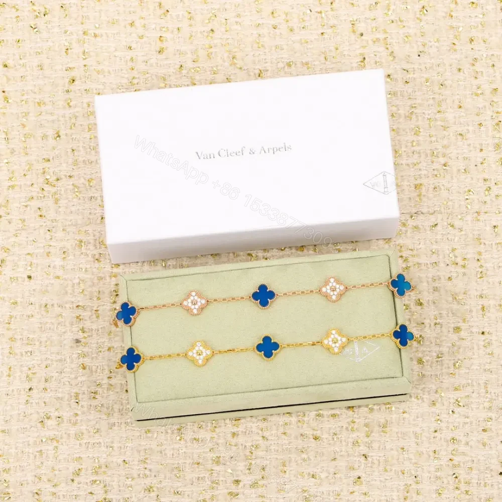 View 4 of 高仿首飾VanCleef&Arpels*RO9LW00四葉草5花手鏈黃金款