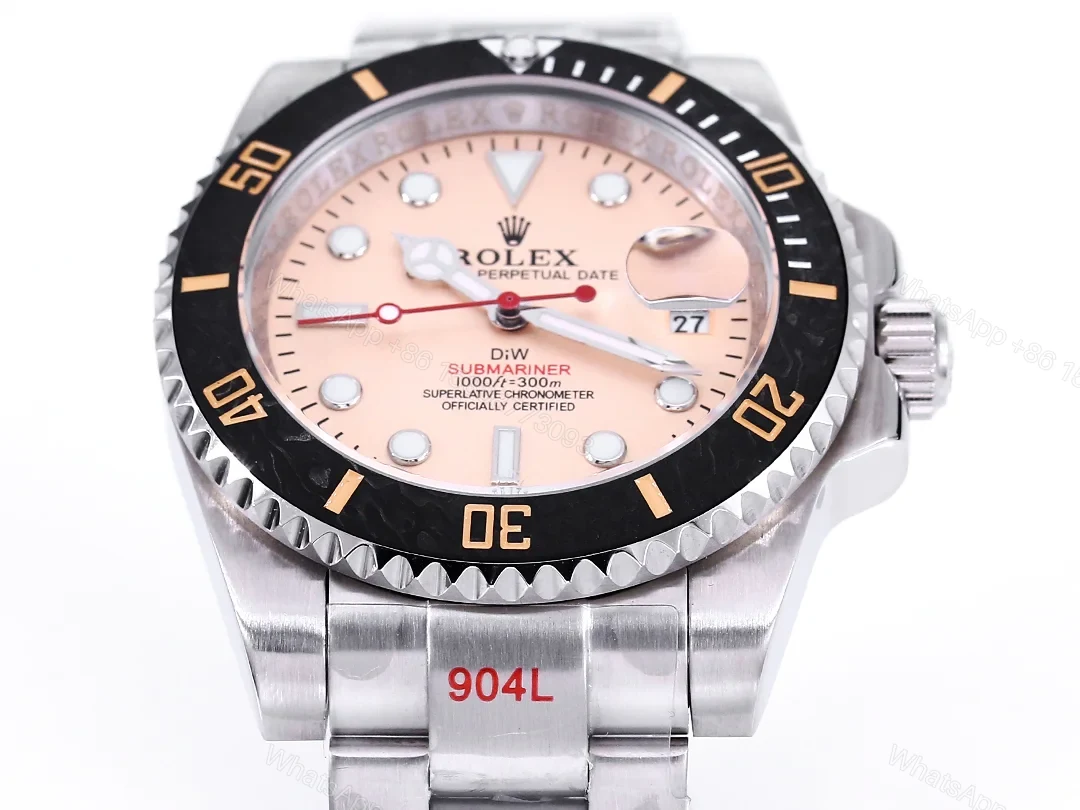 View 3 of Rolex Submariner DIW Carbon Fiber Pink Dial Custom Watch 40mm Ultimate Edition RG-ROLEX-SUB-DIW-CARBON-PINK-40