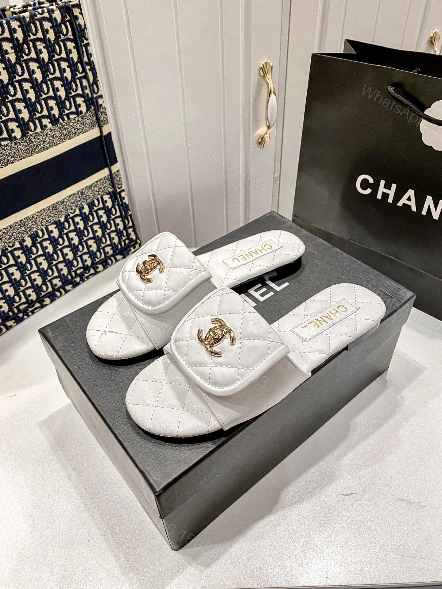 View 5 of Chanel White Slipper