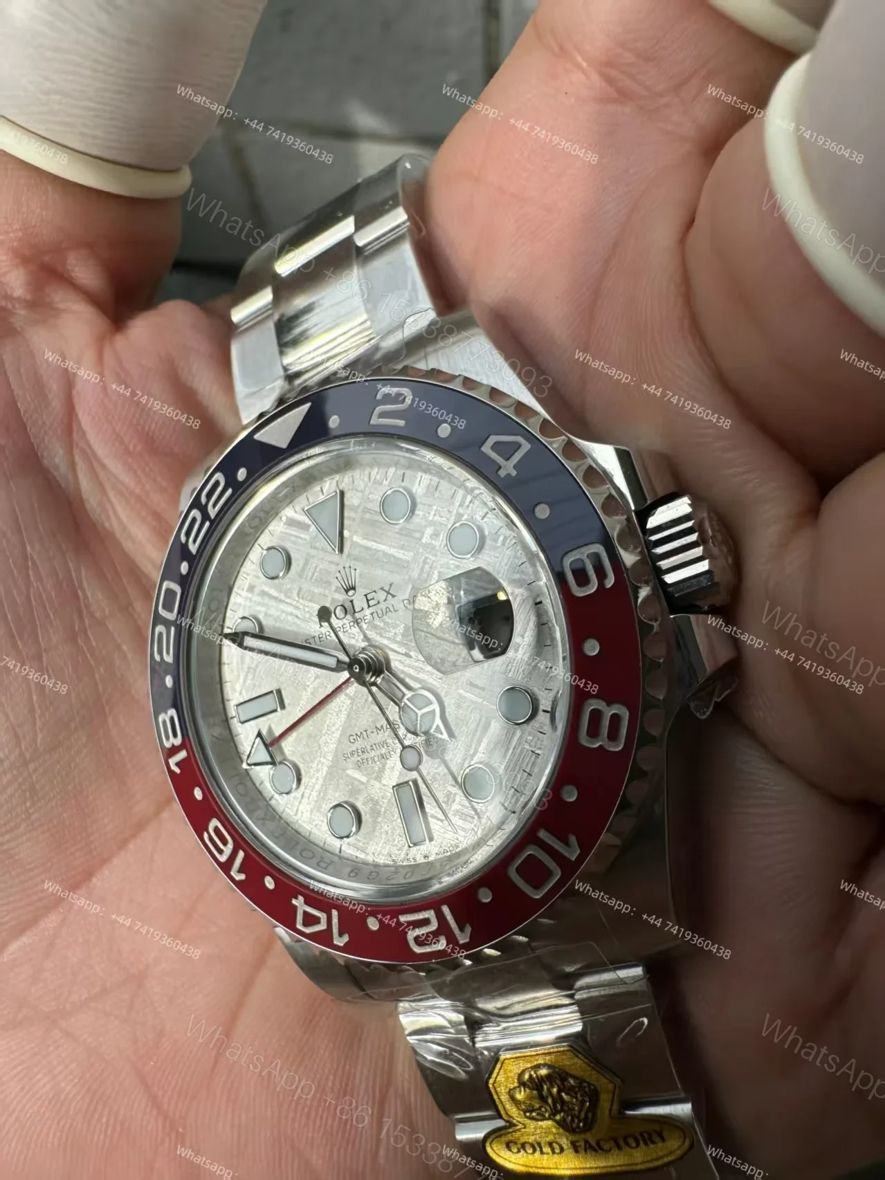 View 8 of Rolex Super Clone Watches 1:1 Meteorite GMT-Master II 126719BLRO Weighted Edition