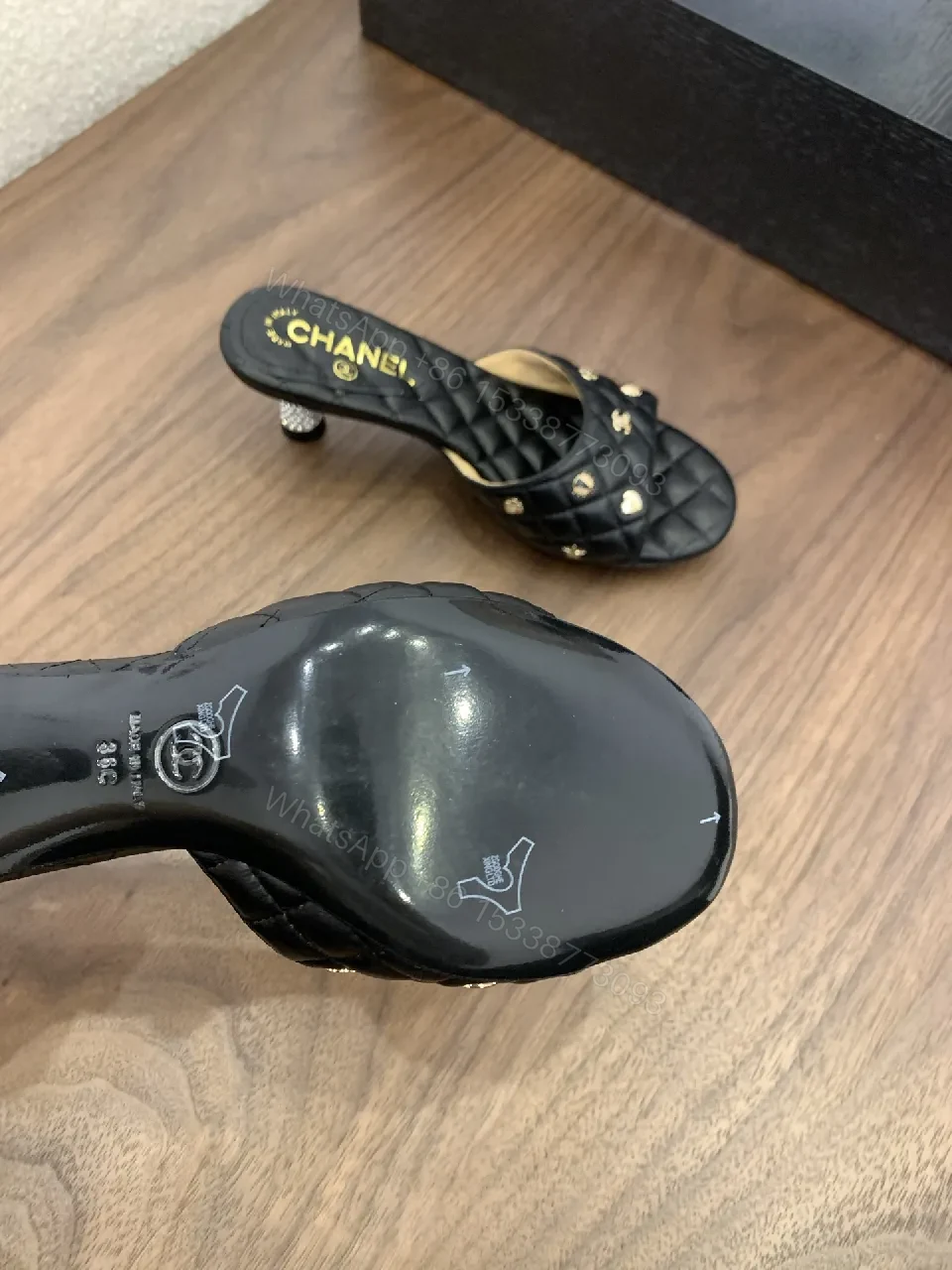 View 8 of Patterned Quilted Slip-Ons: Luxe Comfort Sandals