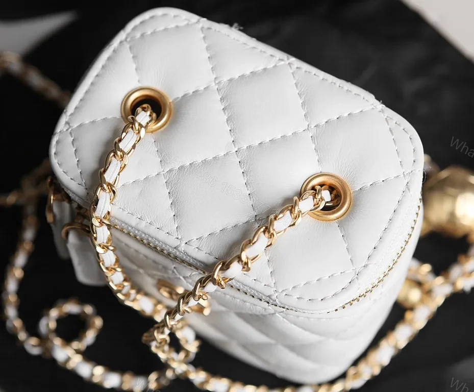 View 2 of White Quilted Mini Crossbody â€“ Compact Luxury Bag