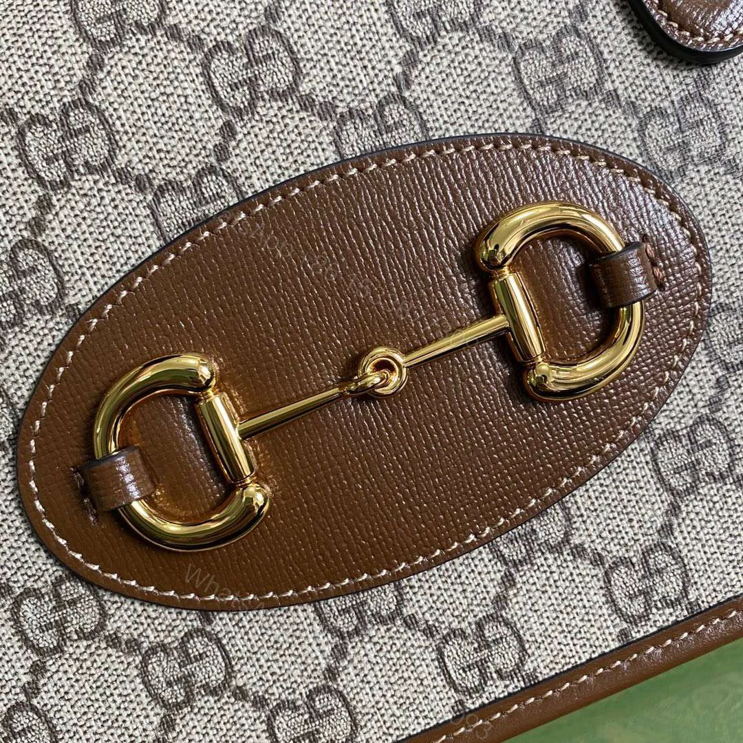 View 7 of Gucci 1955 Luxury Women’s Handbag with Brown Handle 23x16x12cm