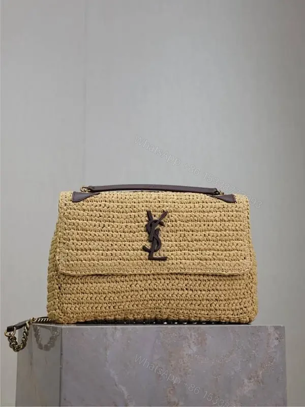 Raffia Crossbody Bag – Casual Luxury, YSL-Inspired Charm — view 1