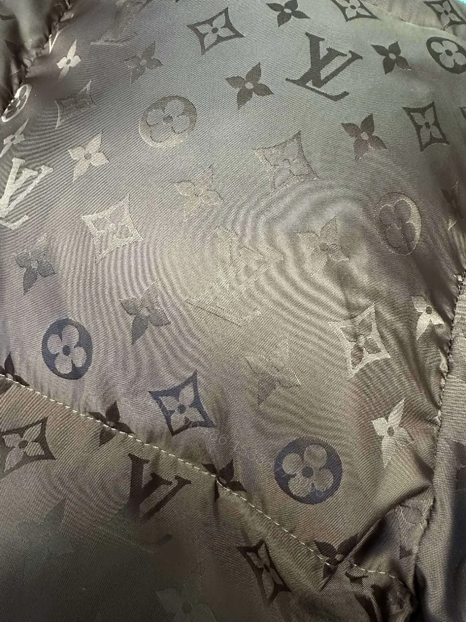 View 5 of Lux Quilted Down Parka: Monogram Patterned Urban Warmth