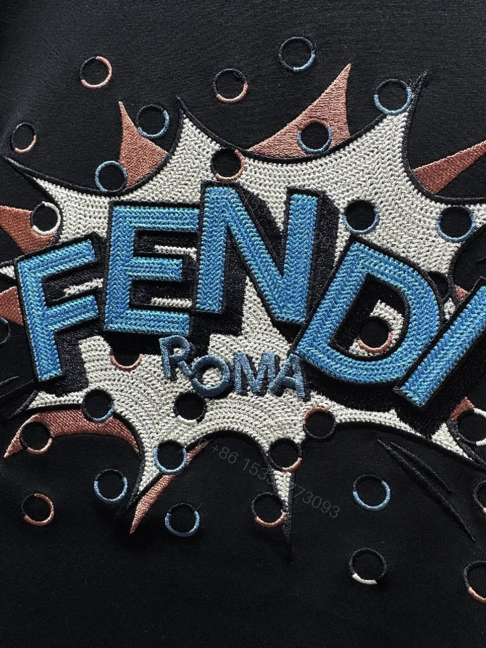View 6 of Black Cotton Tee | Textured Graphic Streetwear Style + Bold Logo Detail