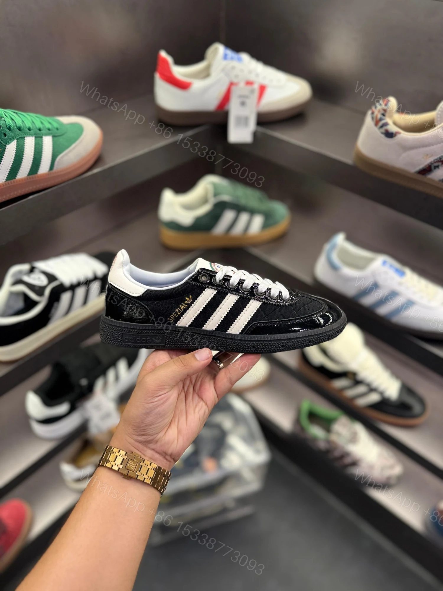View 2 of ADIDAS ORIGINALS HANDBALL SPEZIAL PATENT BLACK