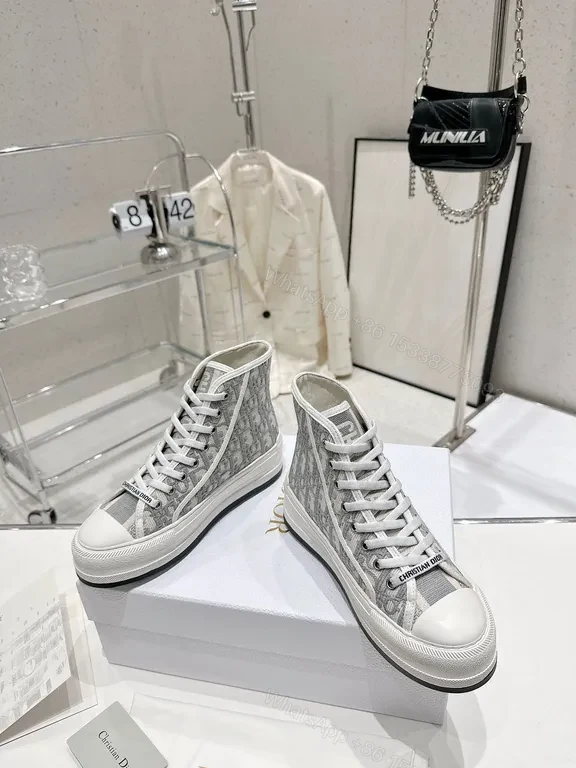 View 8 of Dior-Inspired Texture High-Top Sneakers â€” Luxury, Everyday Use