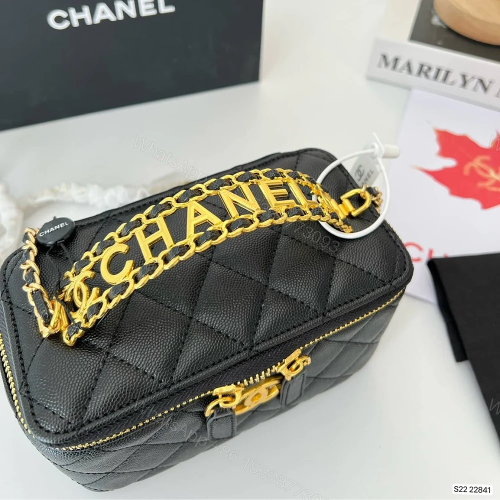 View 5 of Chanel Small Vanity Case SS22 Black 17Cm