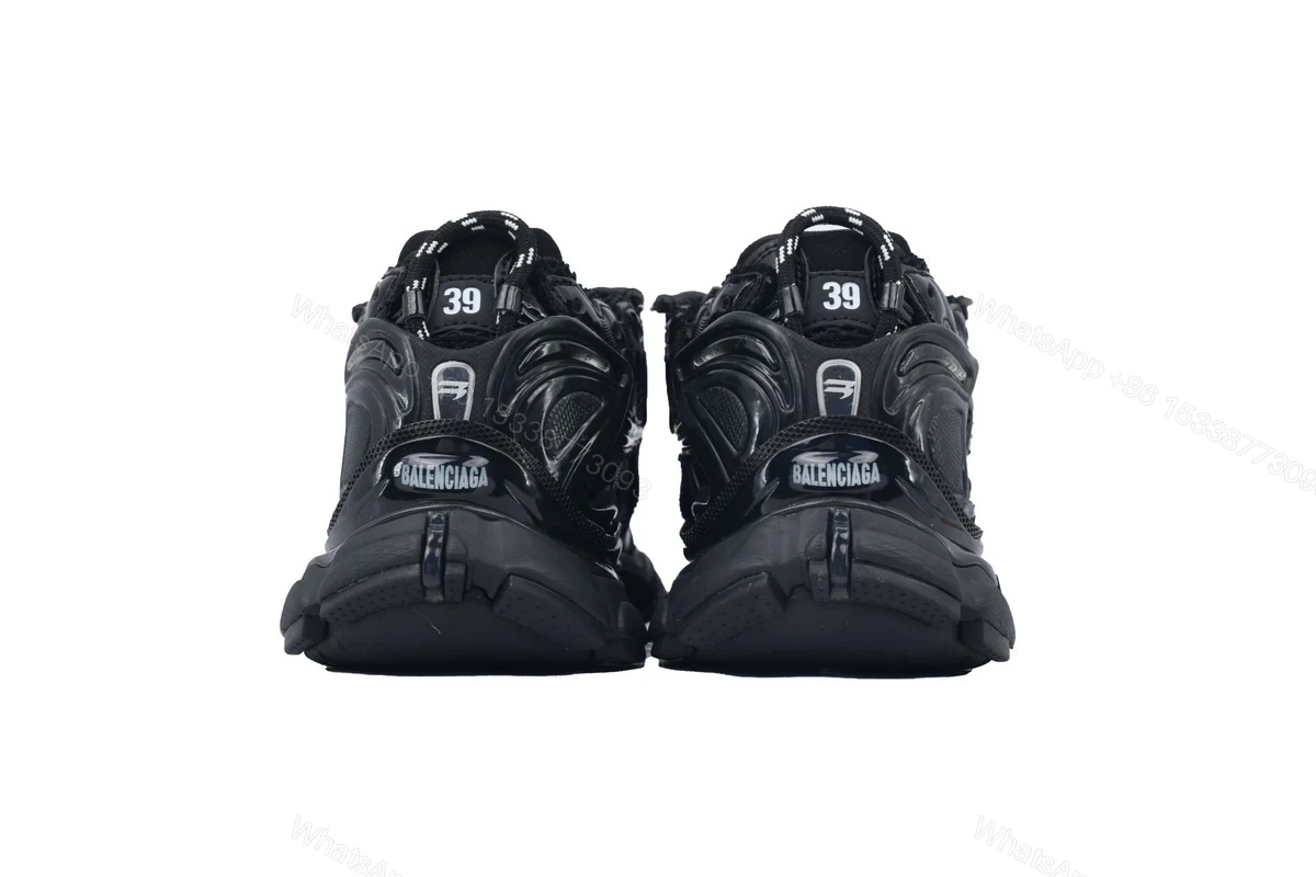 View 3 of Balenciaga Runner Sneaker All Black 772767 W3RNY 0135