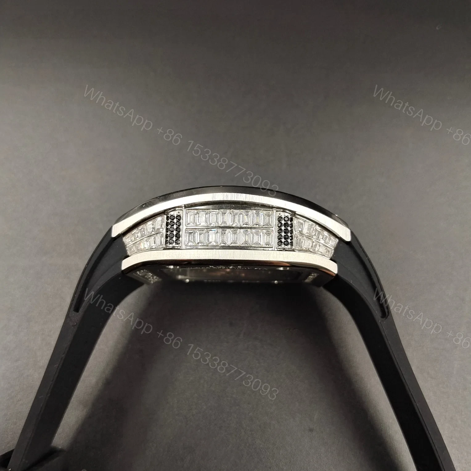 View 5 of Richard Mille RM007 Diamond Crown Ladies Watch Automatic Skeleton Diamond Dial Curved Bezel Premium Edition RM-RM007-DIA-LADY-AUTO