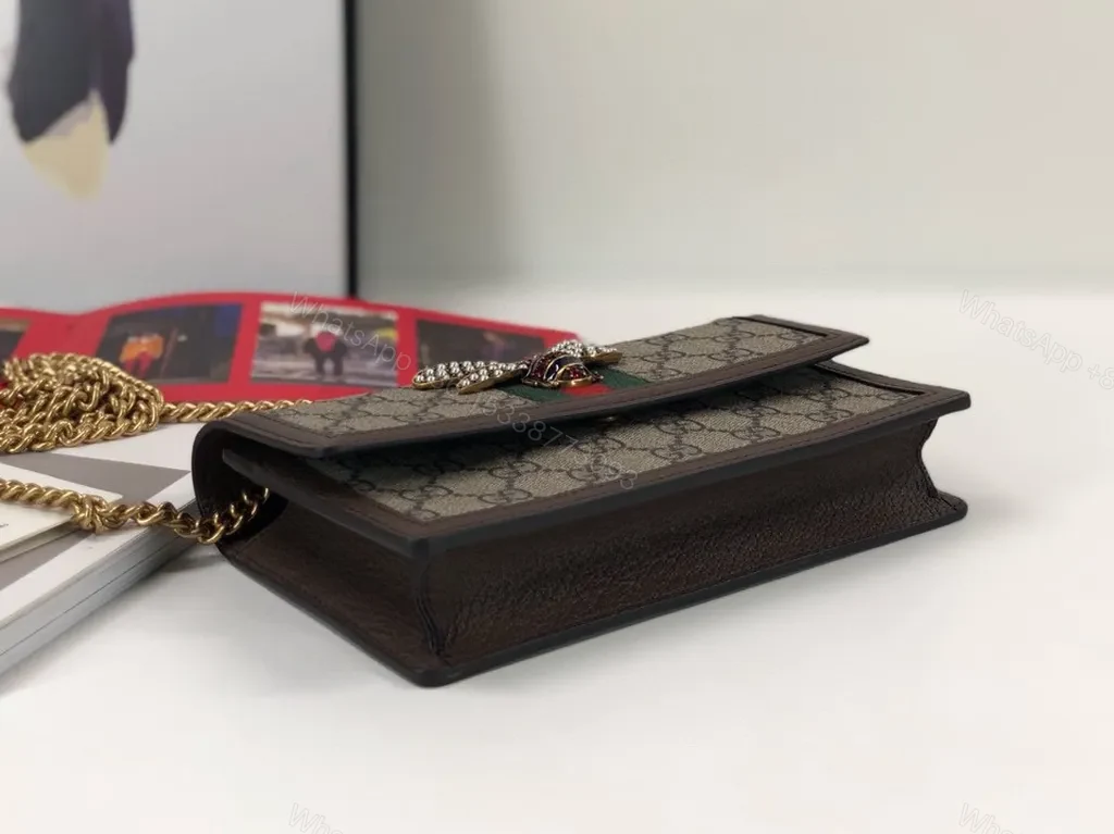 View 6 of Lux Pack GG Supreme Wallet on Chain with Dragonfly Crystals